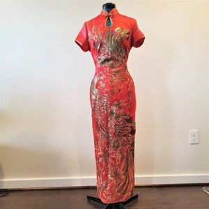 Traditional Chinese Qipao Dress Red